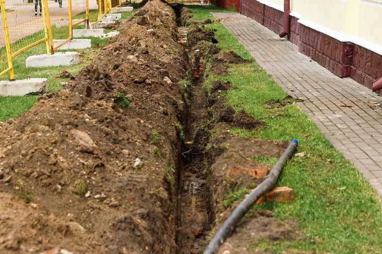 Hume pipe laying for water transportation underground